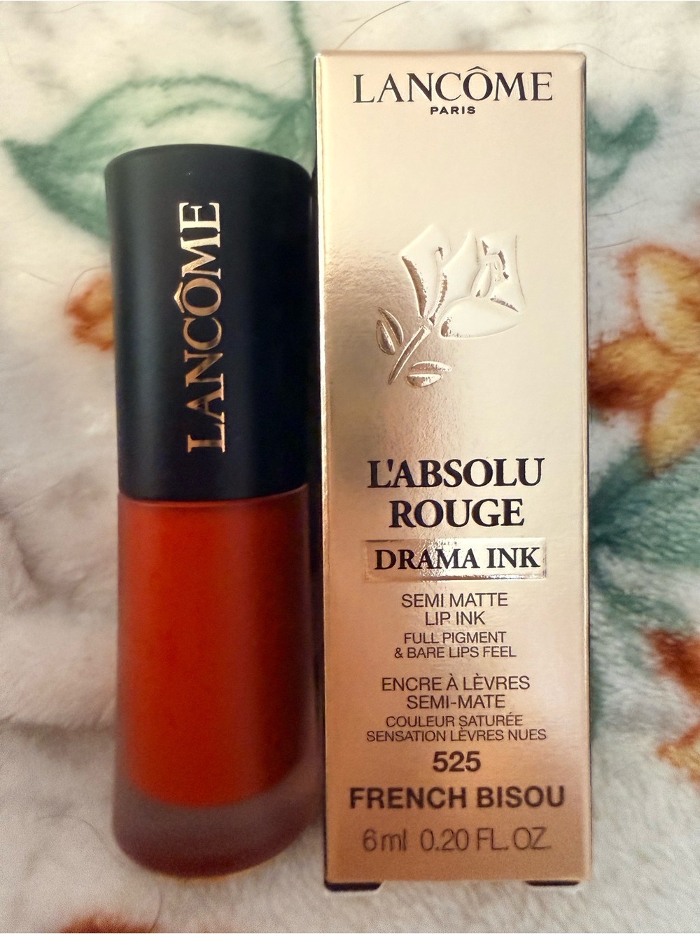 Lancôme L'Absolu Rouge Drama Ink Semi-Matte Lip Ink - French Bisou Lipstick